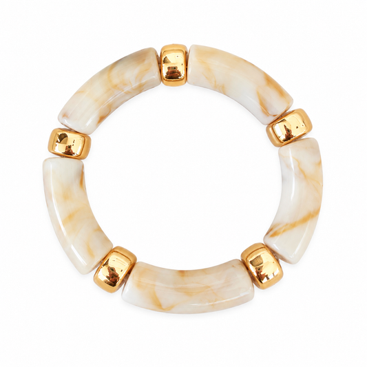 The Cream Marble Bangle