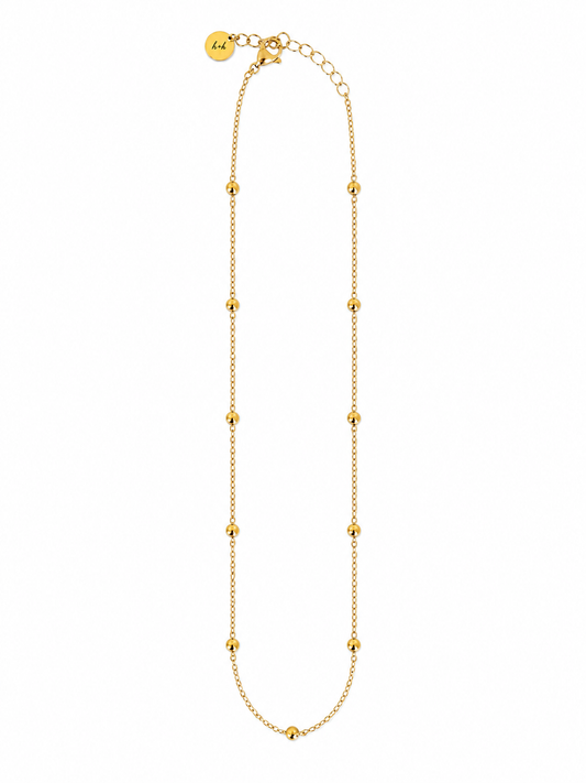 Gold Ball Choker Necklace