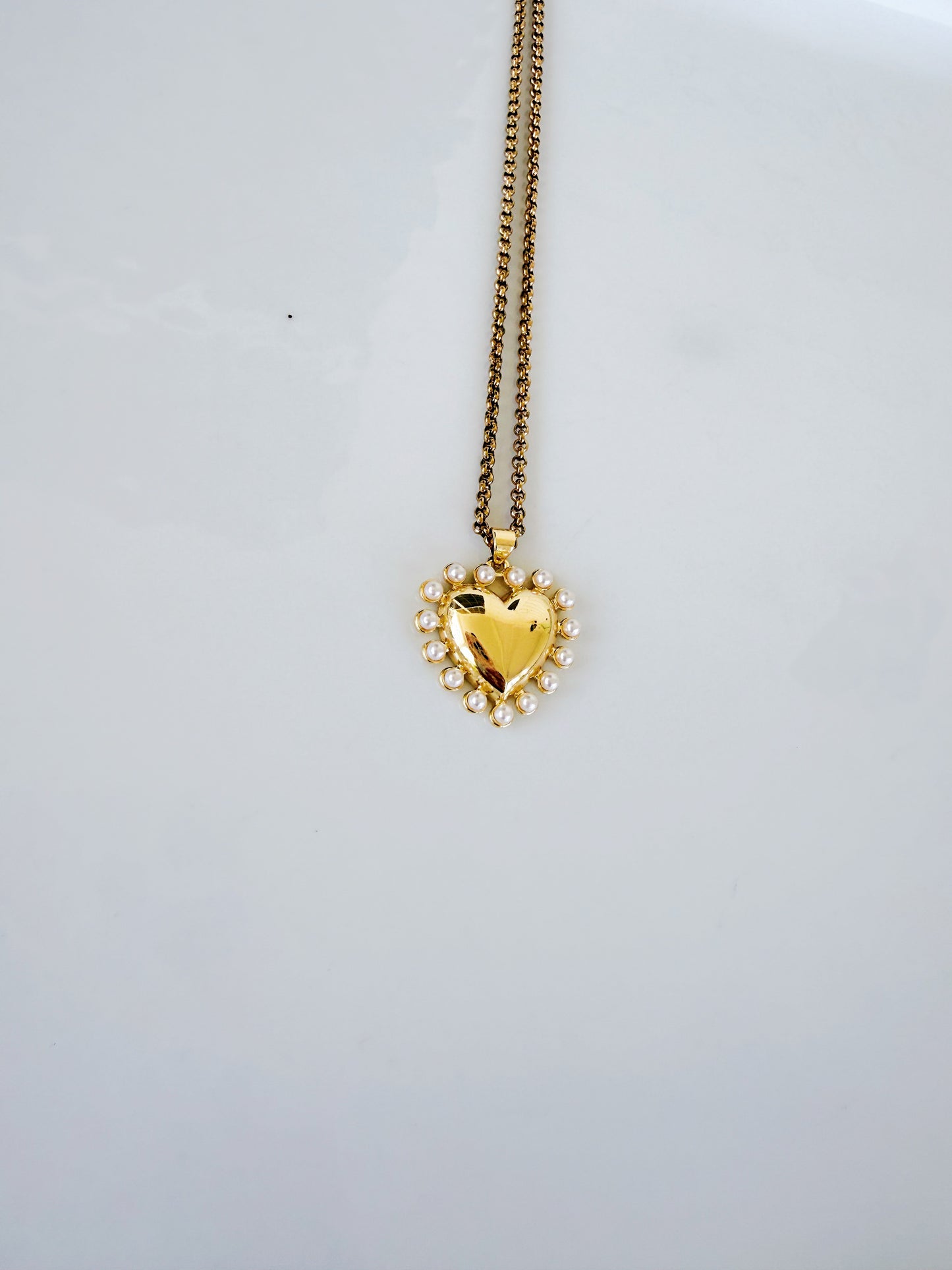 Pearl Sun Heart Necklace