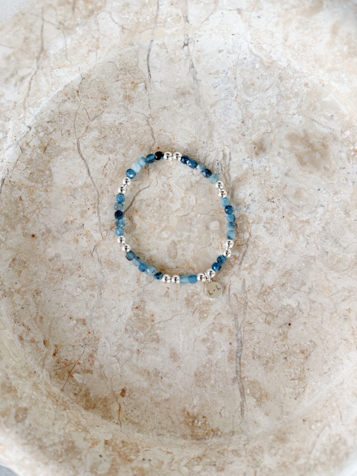 SILVER Square Indigo Bracelet
