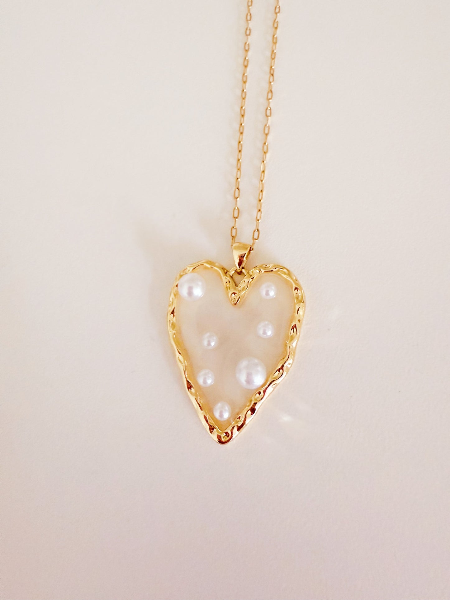 PEARL HEART NECKLACE