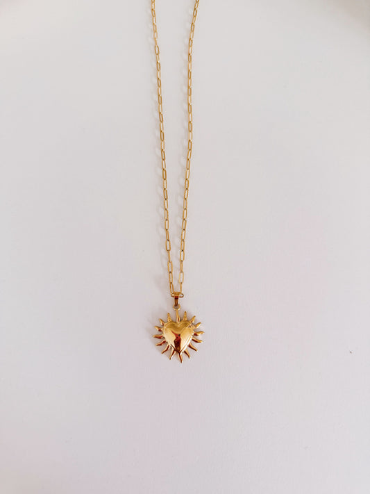 SUN HEART NECKLACE