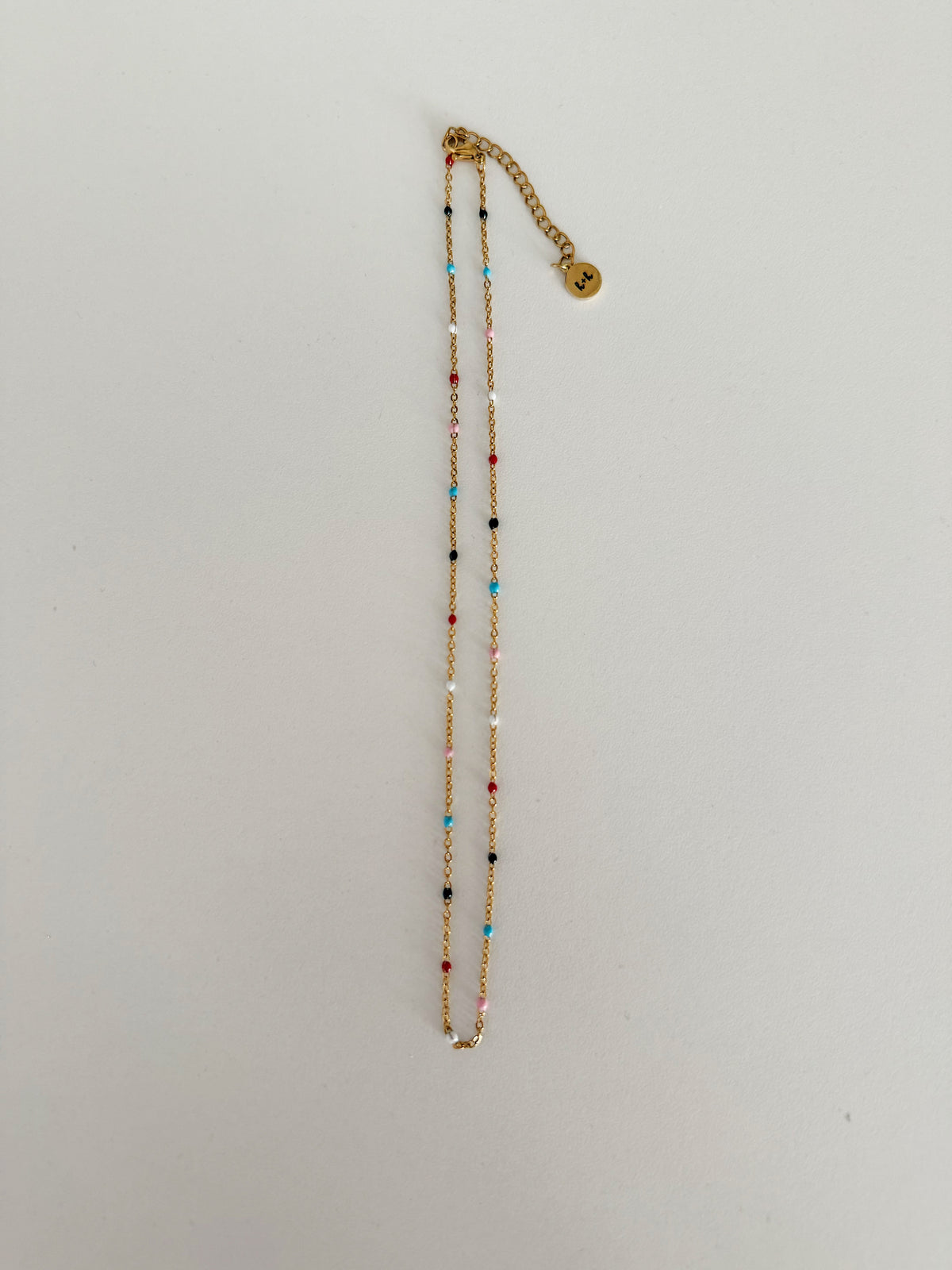 Multi Colored Dainty Beaded Choker Necklace