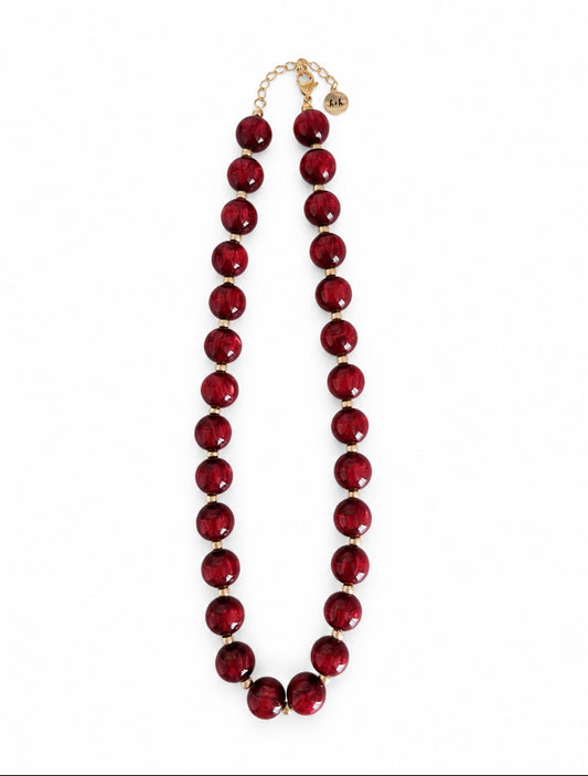 Cranberry Bauble Necklace