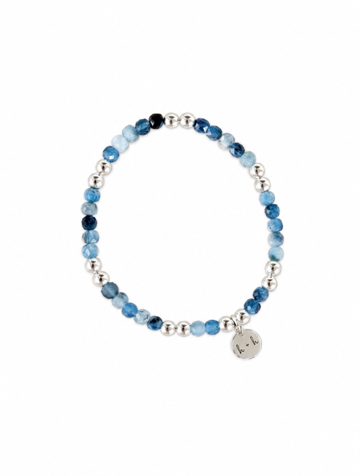 SILVER Square Indigo Bracelet