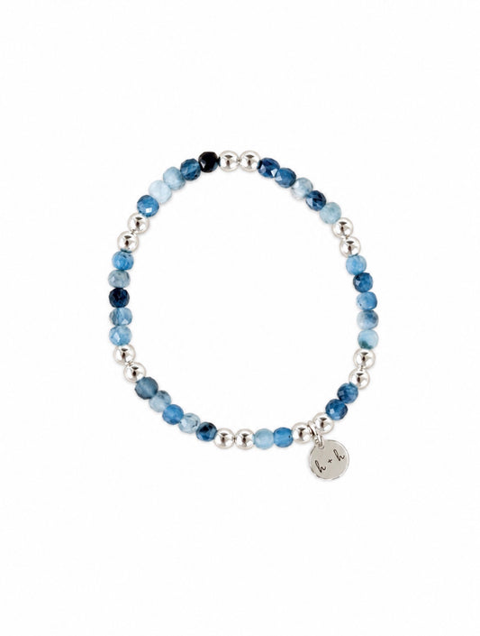 SILVER Square Indigo Bracelet