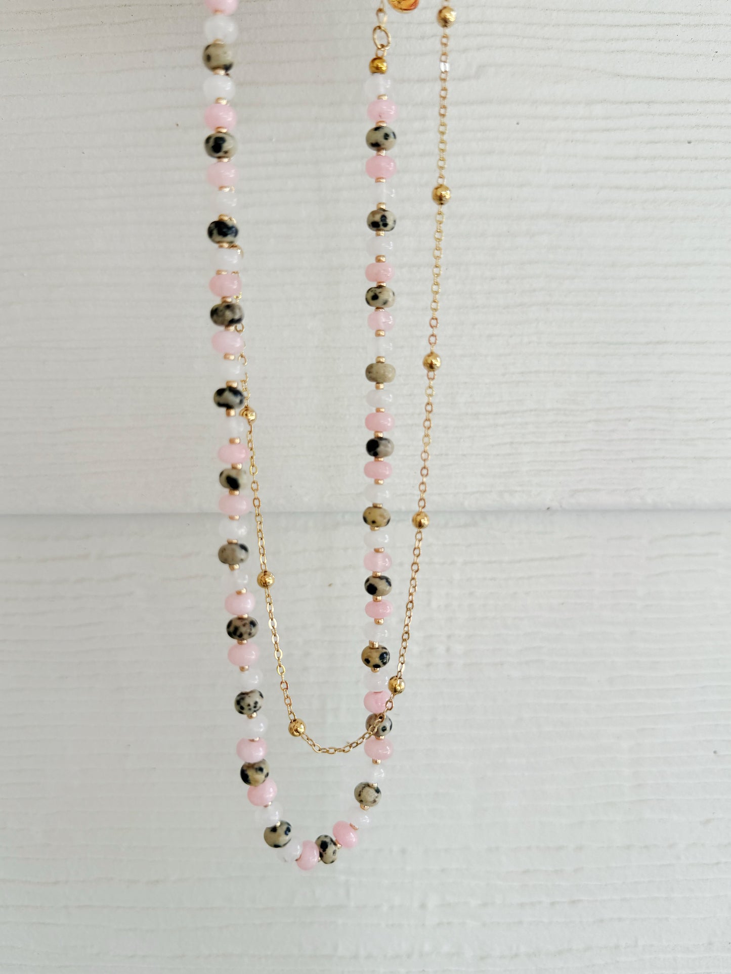 Pink Speckled Necklace
