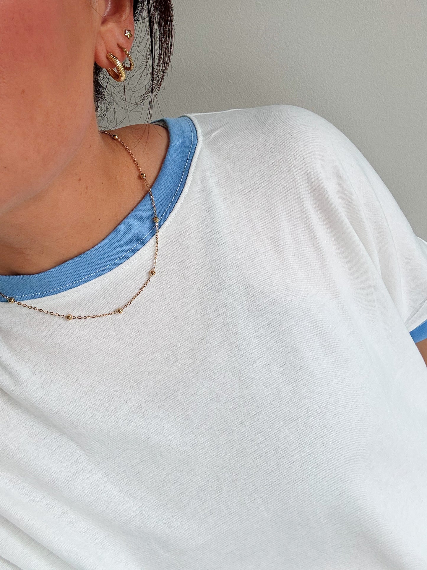 Gold Ball Choker Necklace