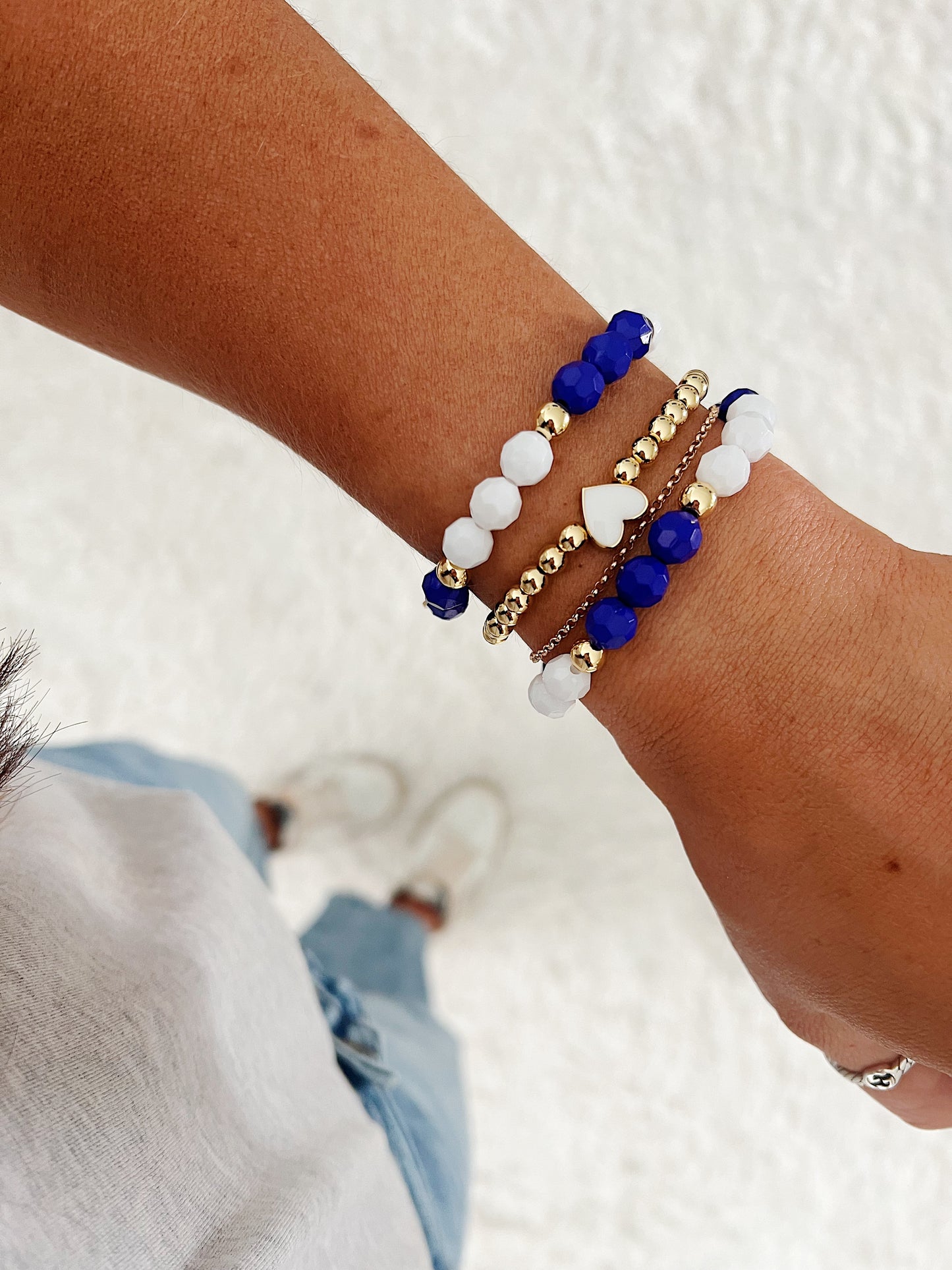 Blue + White Acrylic