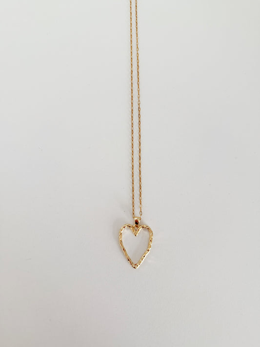 Hammered Heart Necklace
